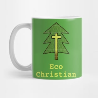 Eco Christian Gospel w/ Tree and Yellow Cross Mug